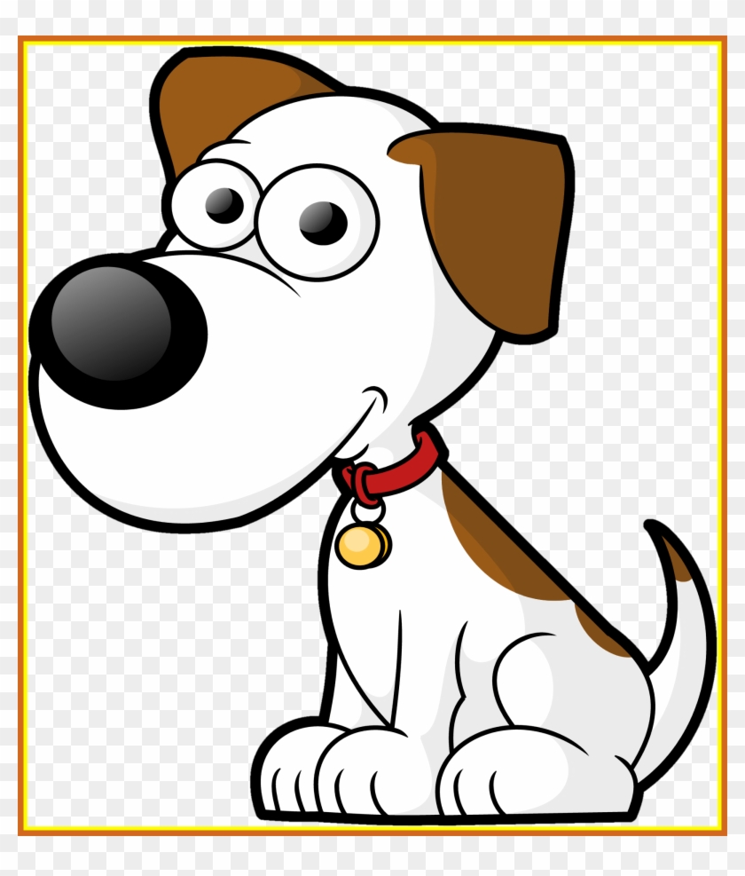 Cute Cartoon Dog Clipart - White and Brown Puppy Vector
