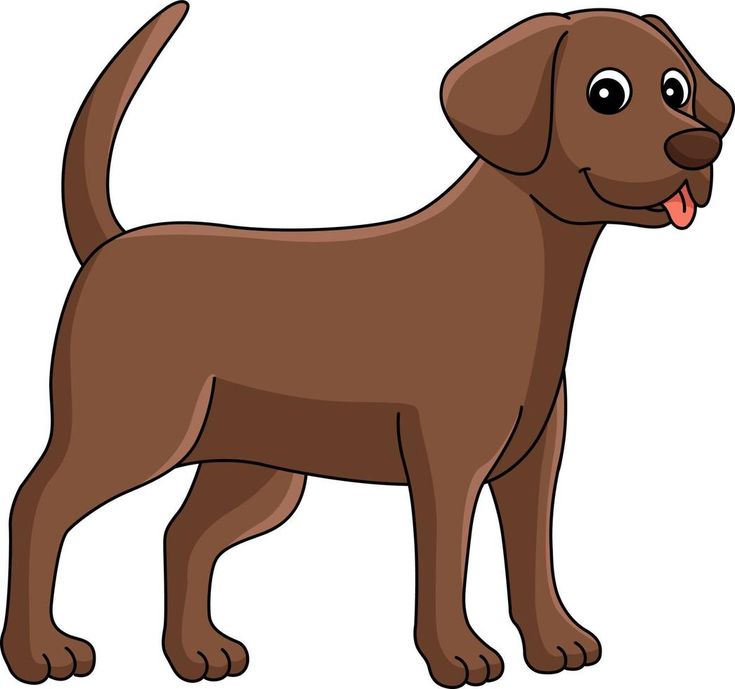 Happy Brown Cartoon Dog Illustration | Free Clipart