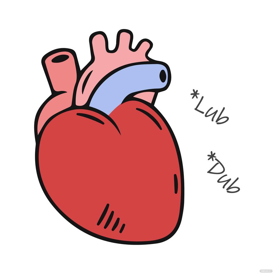 Cute Cartoon Heart Illustration with Lub Dub Sound Effects