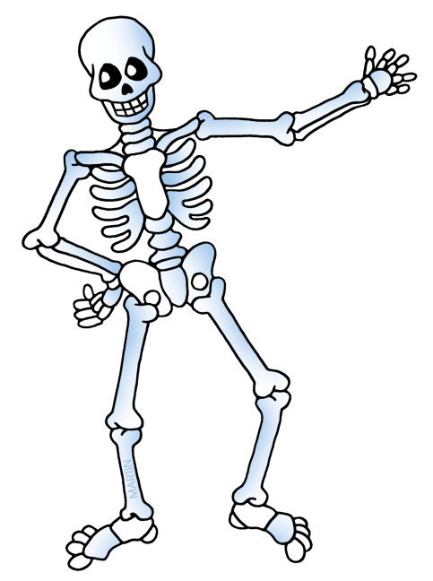 Dancing Cartoon Skeleton Clip Art - Free Vector Illustration
