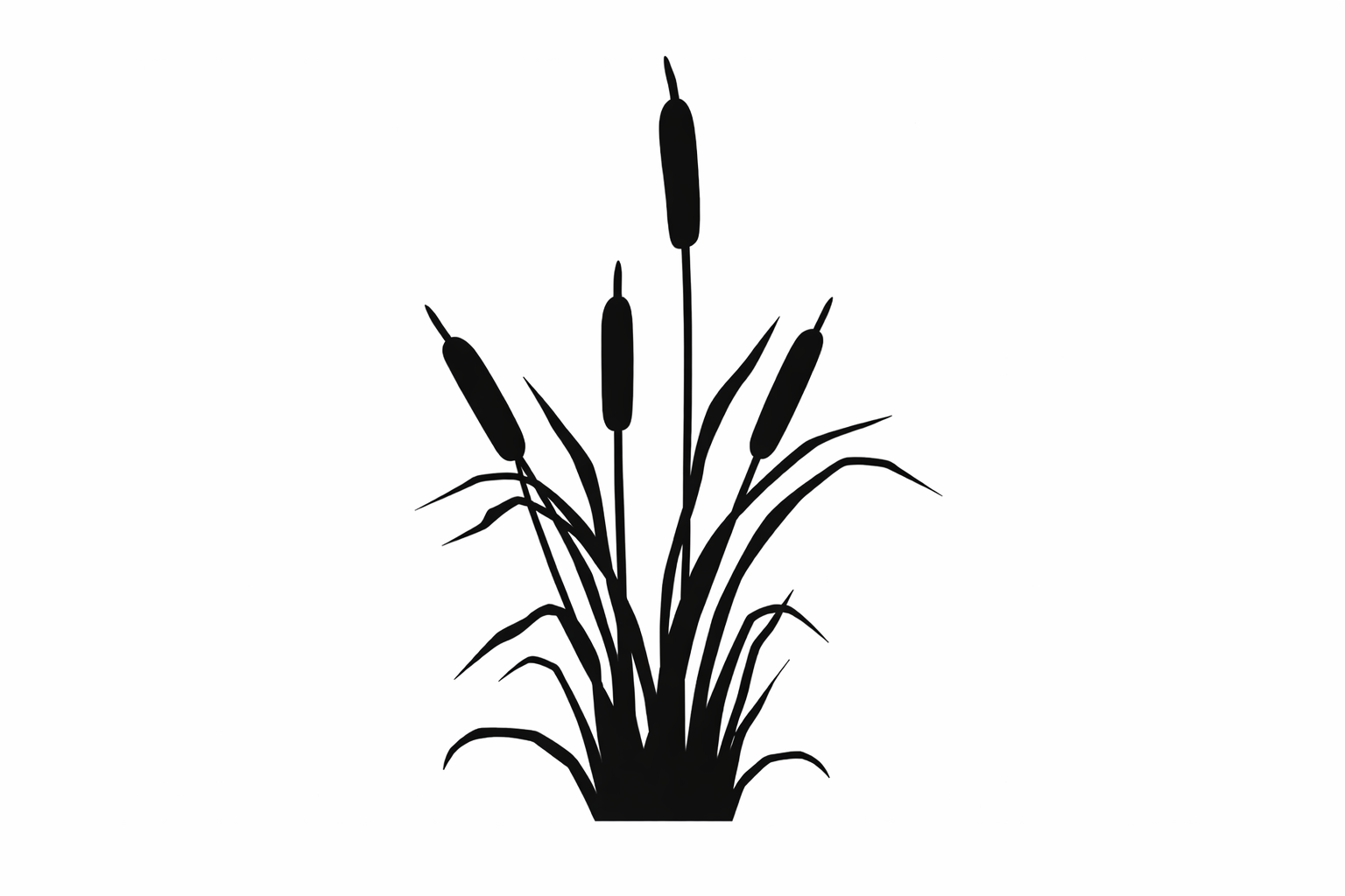 Cattail Silhouette SVG - Digital Cut File for Crafting