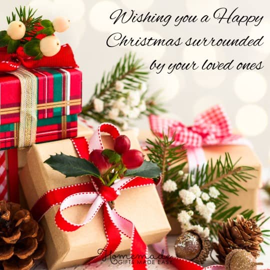 Christmas Wishes Card - Happy Christmas Surrounded by Loved Ones