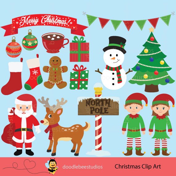 Festive Christmas Clip Art Collection | Santa, Elves & More