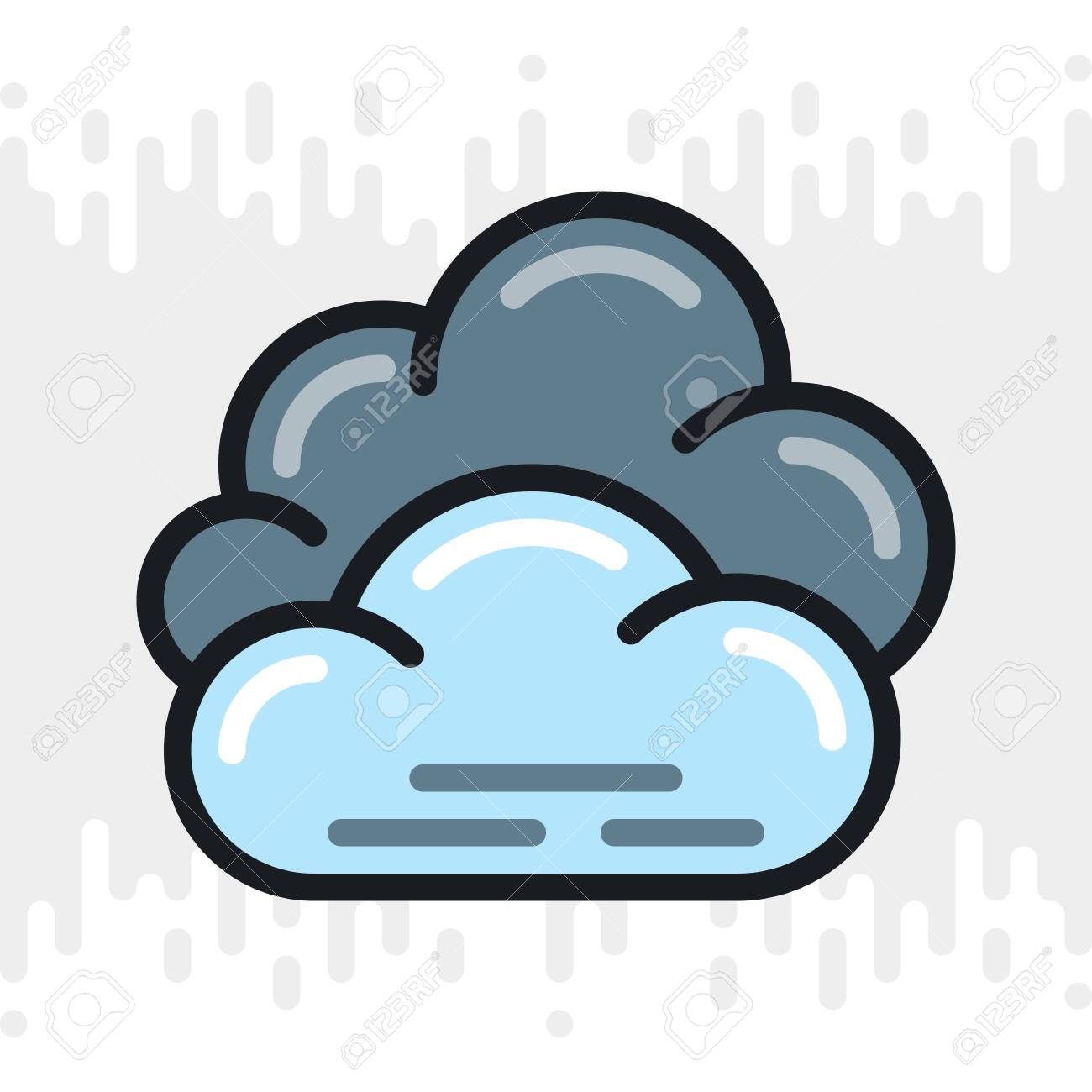 Cloudy Weather Icon - Free Weather Symbol for Forecasts & Apps