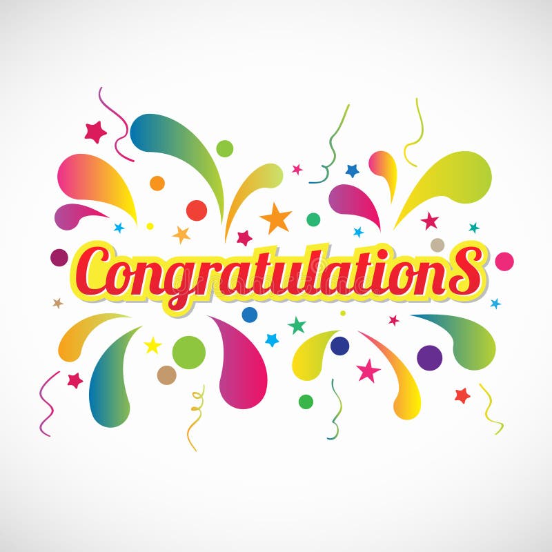 Colorful Congratulations Design - Free Celebratory Graphics & Vector Art
