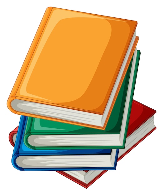 Stack of Colorful Books - Educational Reading Illustration