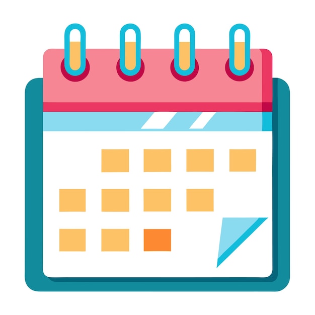 Calendar Icon - Modern Flat Design Schedule & Date Planning Illustration