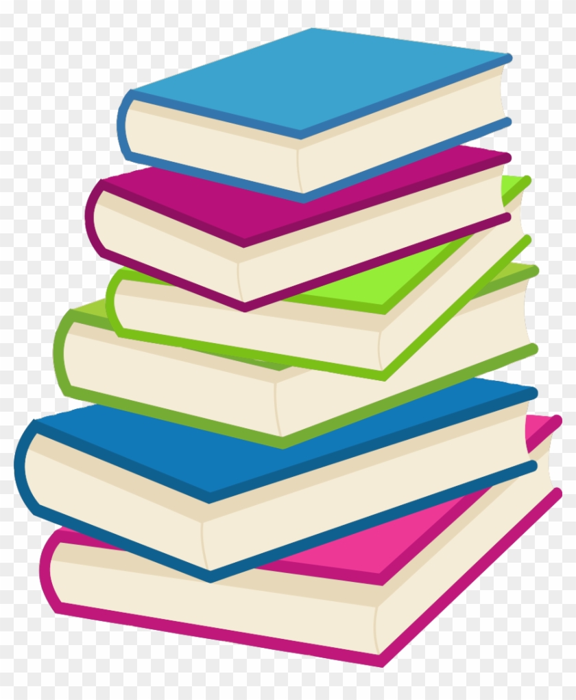 Colorful Stack of Books Illustration | Free Vector Art