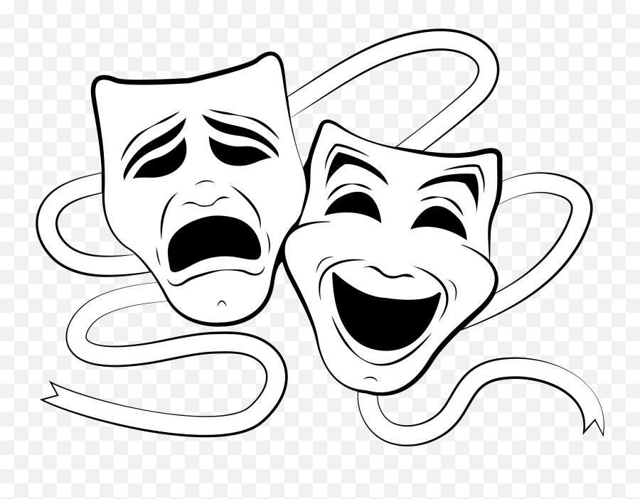 Classic Comedy and Tragedy Theater Masks - Free Vector Art & Clipart