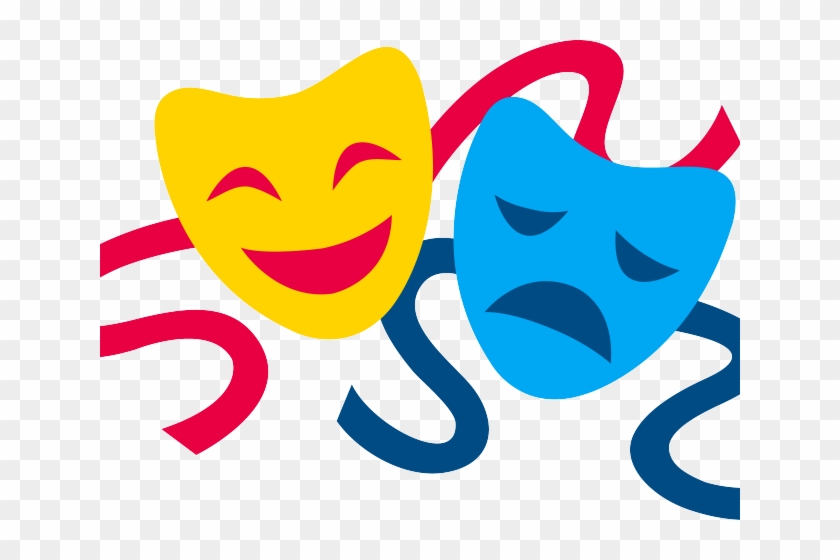 Comedy and Tragedy Theater Masks Vector Illustration