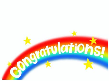 Free Congratulations Rainbow Graphic for Celebrations