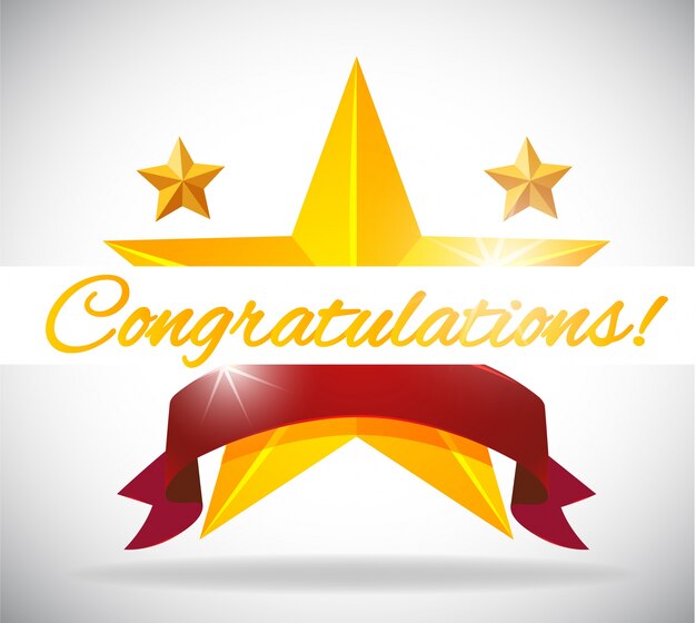Congratulations Star Badge - Celebrate Achievement & Success