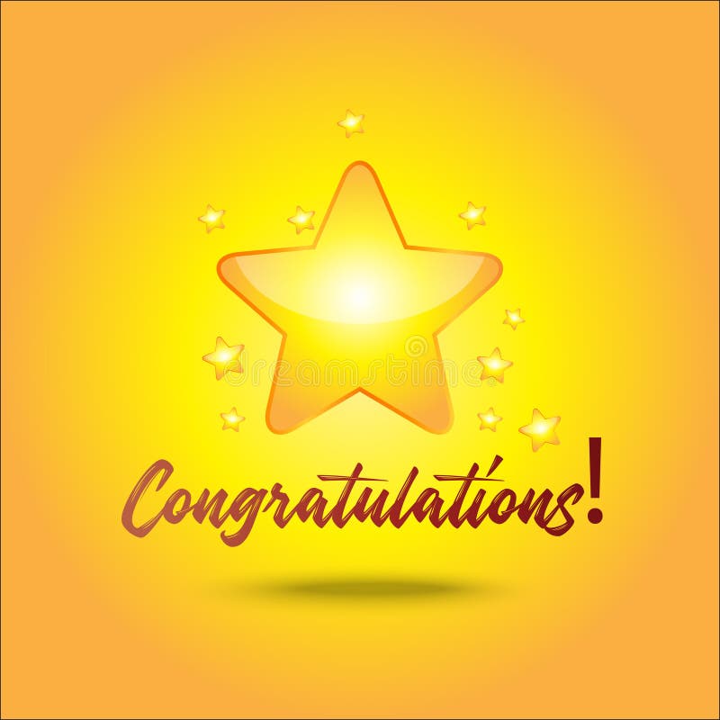 Congratulations Star Graphic - Celebratory Achievement Illustration