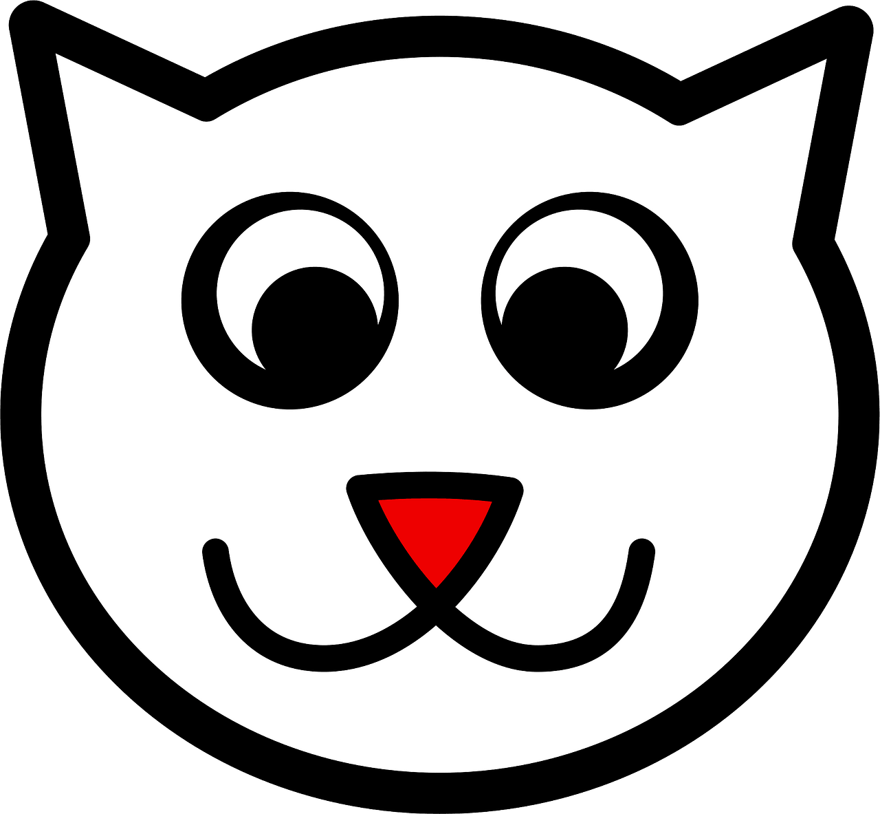 Cute Cartoon Cat Face Icon - Free Download