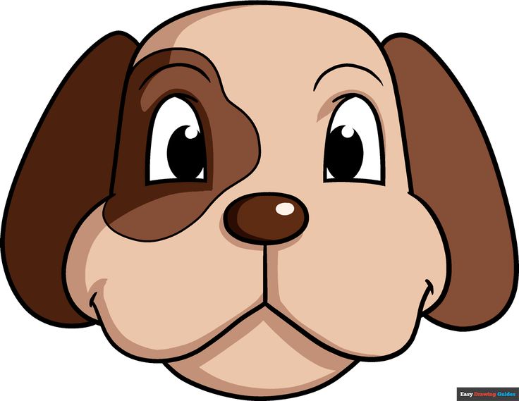 Cute Cartoon Dog Face Illustration | Easy Drawing Guide