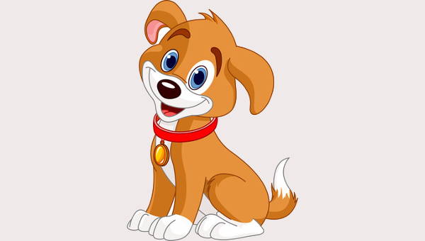 Cute Cartoon Puppy Illustration | Free Dog Vector Art