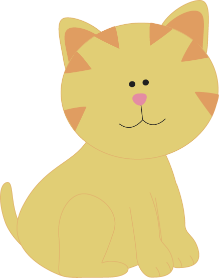 Cute Yellow Cartoon Cat Illustration | Free Vector Graphic