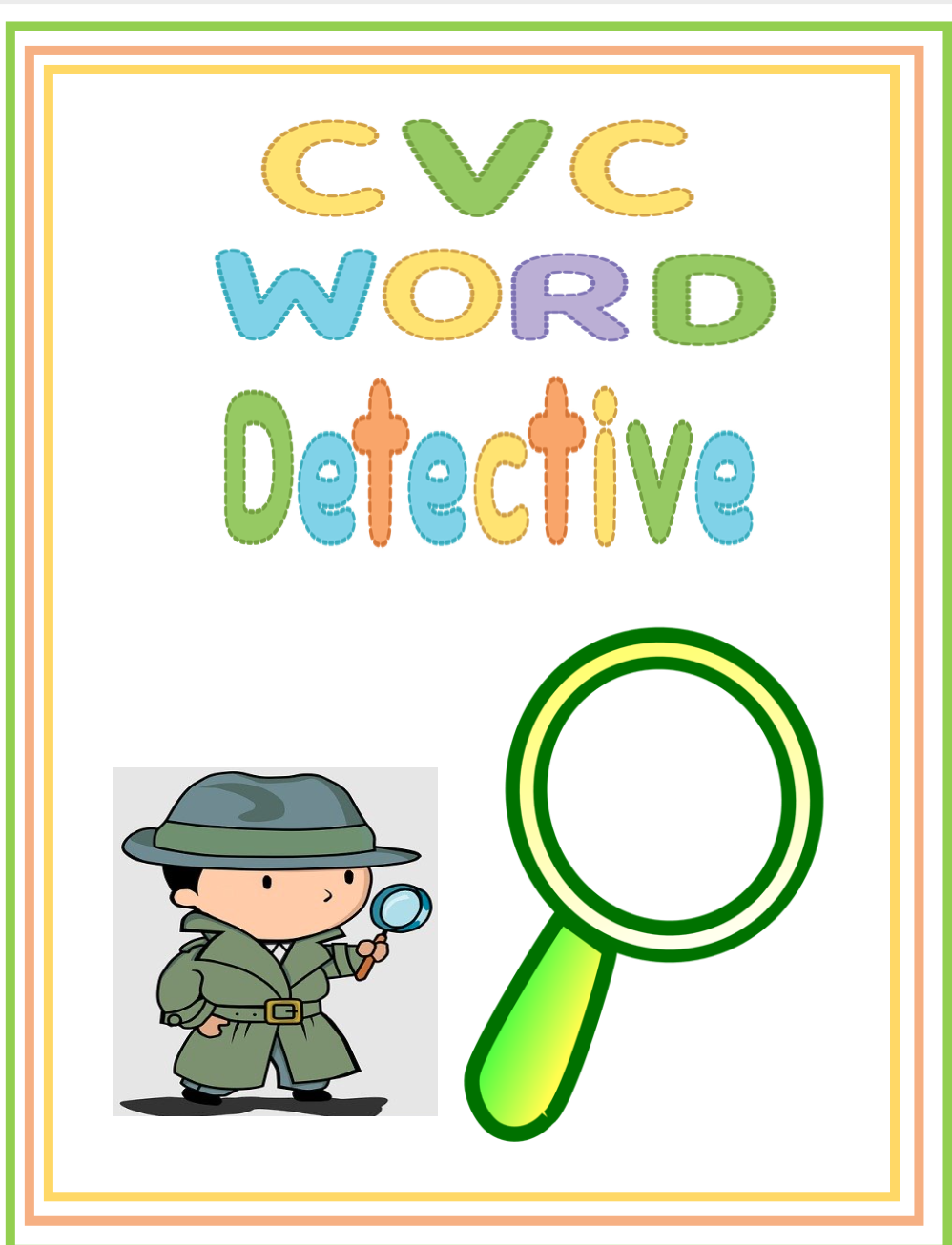 CVC Word Detective Activity Sheet for Early Readers
