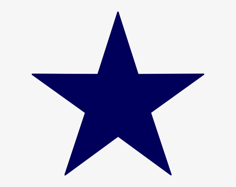 Dark blue five-pointed star on white background