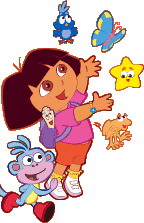 Dora the Explorer with Friends - Colorful Cartoon Characters