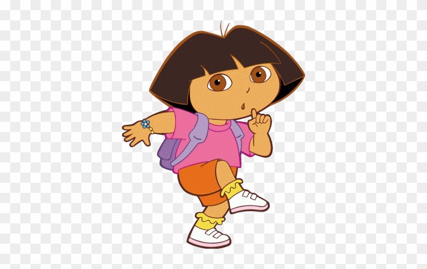 Dora the Explorer Cartoon Clipart - Walking and Pointing