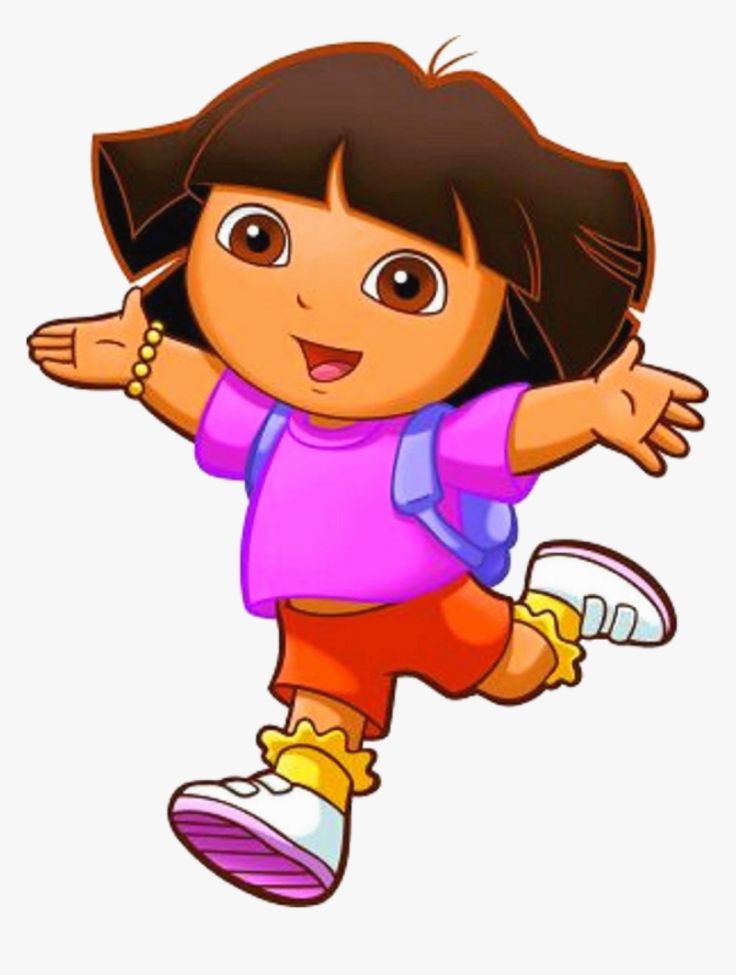 Dora the Explorer Jumping Joyfully - Cartoon Character Image