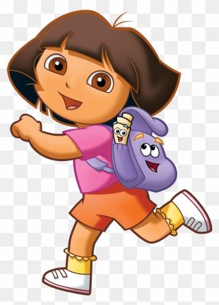 Dora the Explorer Running with Backpack - High Quality PNG