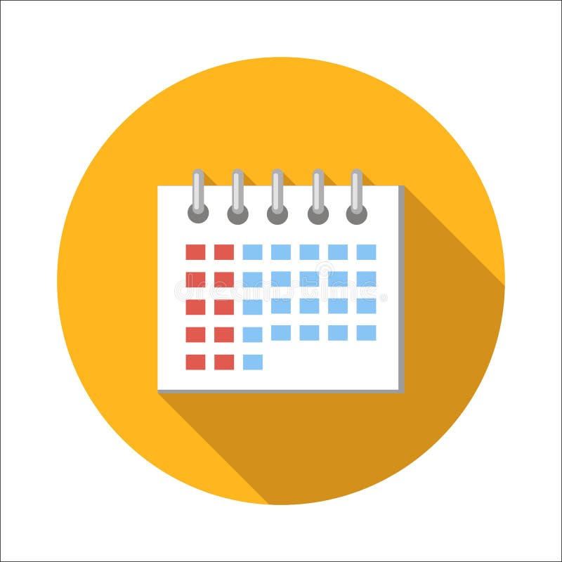 Flat Design Calendar Icon - Vector Illustration for Scheduling