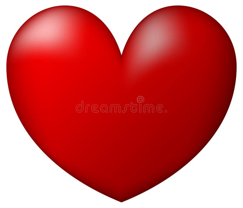 Glossy Red Heart Icon - High Quality 3D Illustration