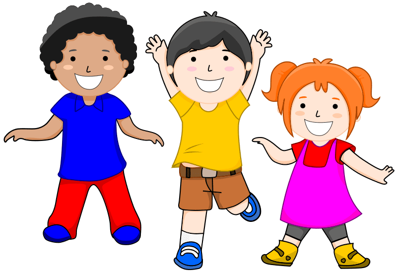 Happy Diverse Children Cartoon Illustration