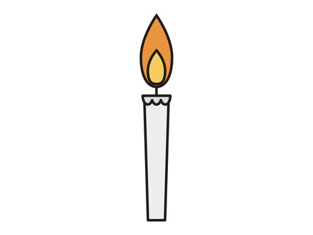 Simple Lit Candle Illustration Vector