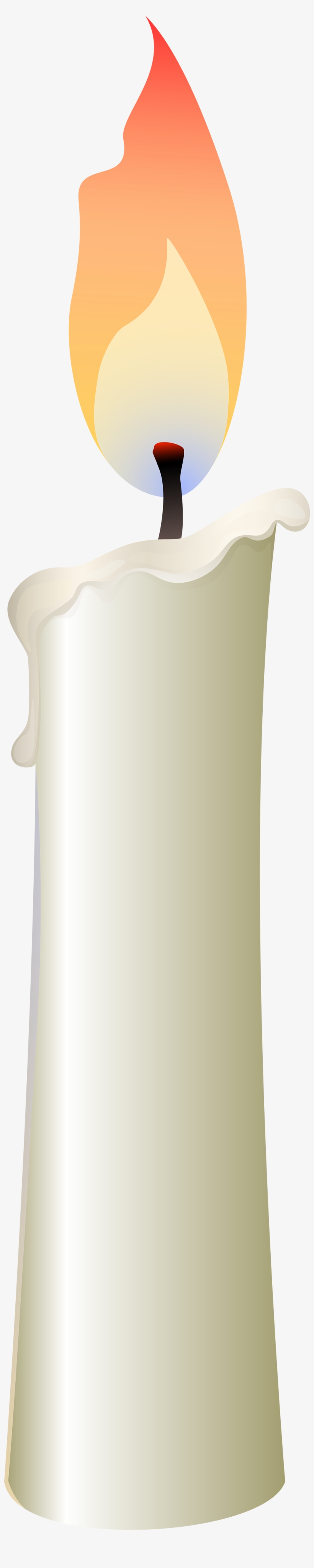 Lit White Candle Illustration | Free Graphic Design Asset