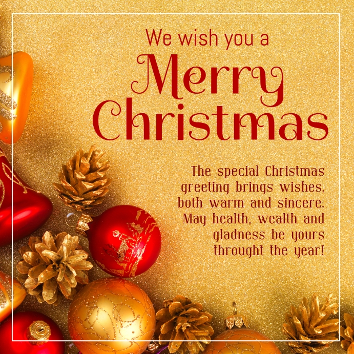 We Wish You a Merry Christmas - Festive Holiday Greeting Card