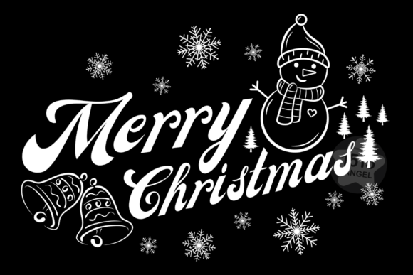 Merry Christmas Snowman Design - Festive Holiday Greeting Card Template