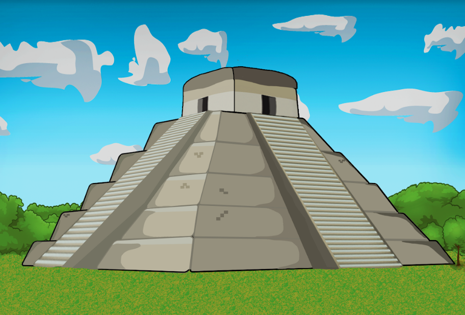 Ancient Mesoamerican Pyramid Temple - Mayan and Aztec Architecture