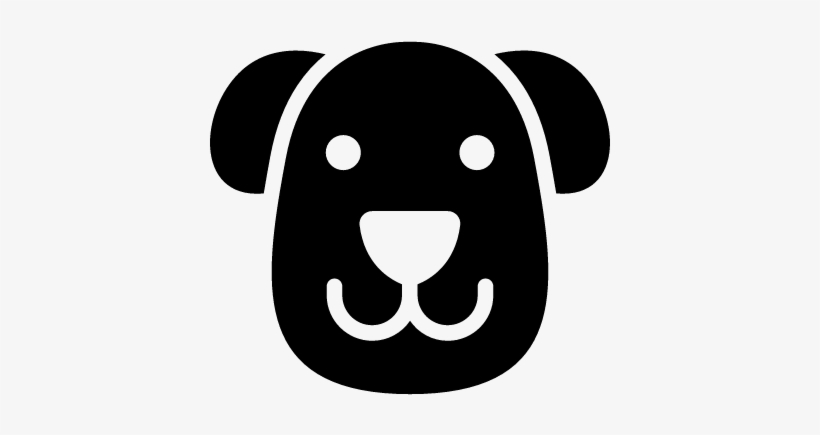 Minimalist Black Dog Face Icon - Free Pet Vector