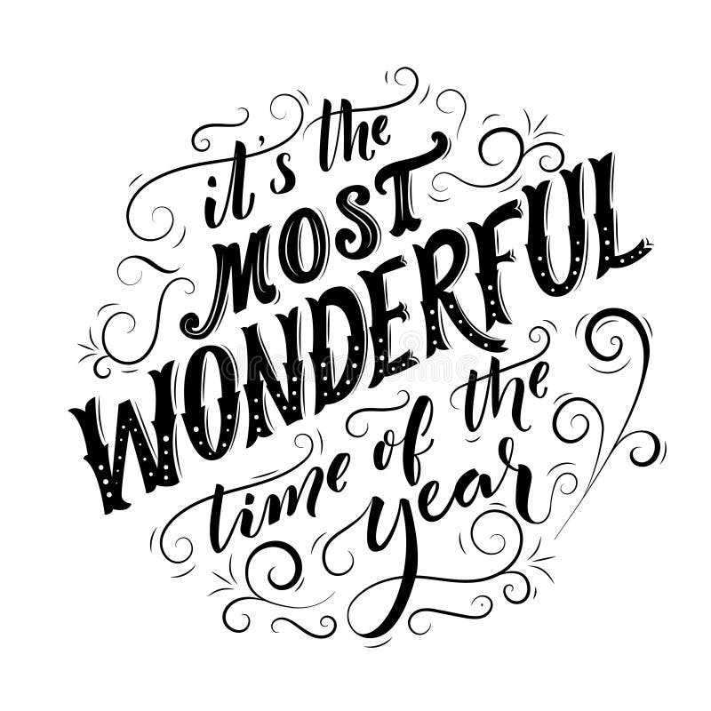 Most Wonderful Time of the Year - Christmas Calligraphy Design