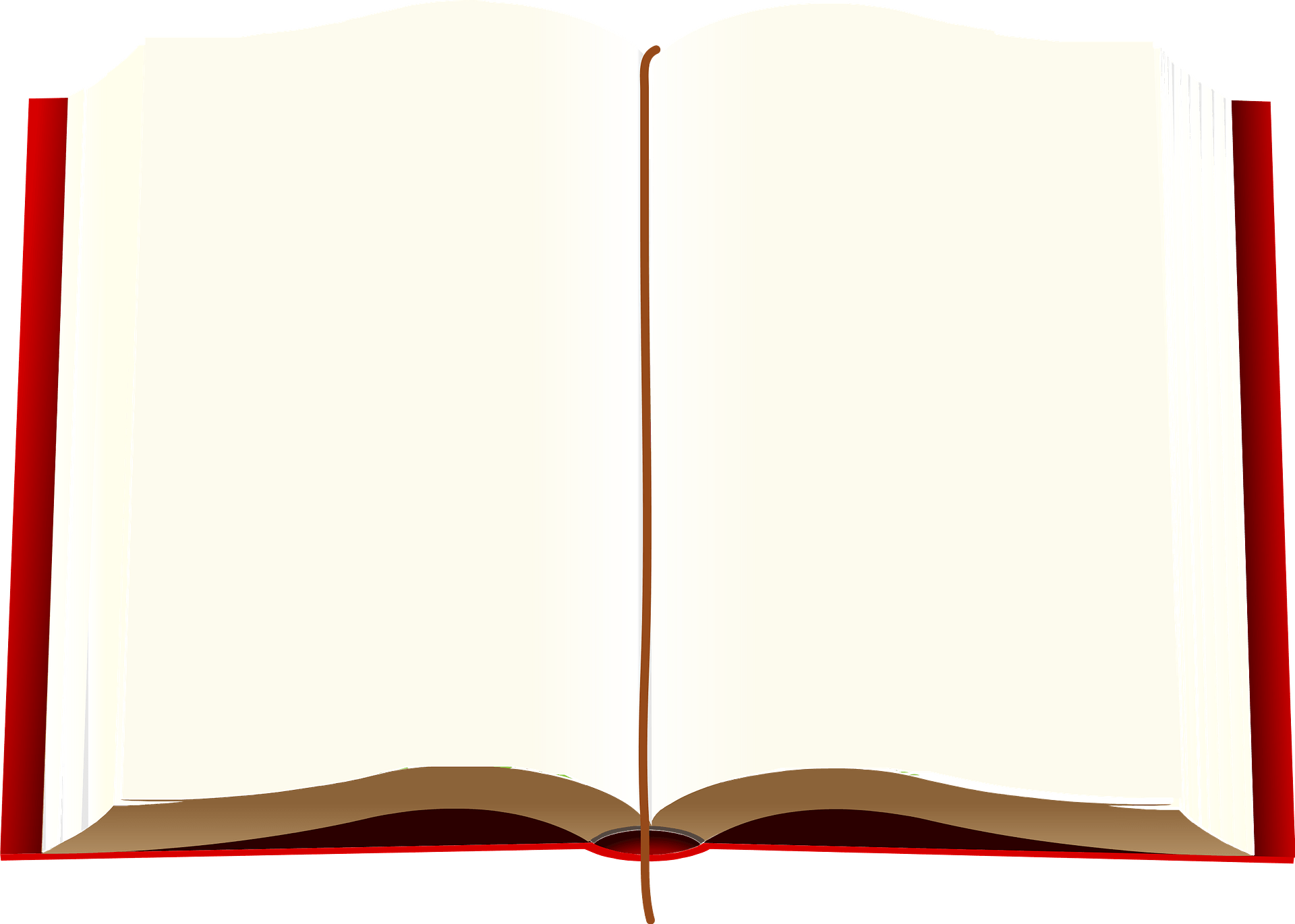 Open Book Illustration with Blank Pages | Free Vector Art