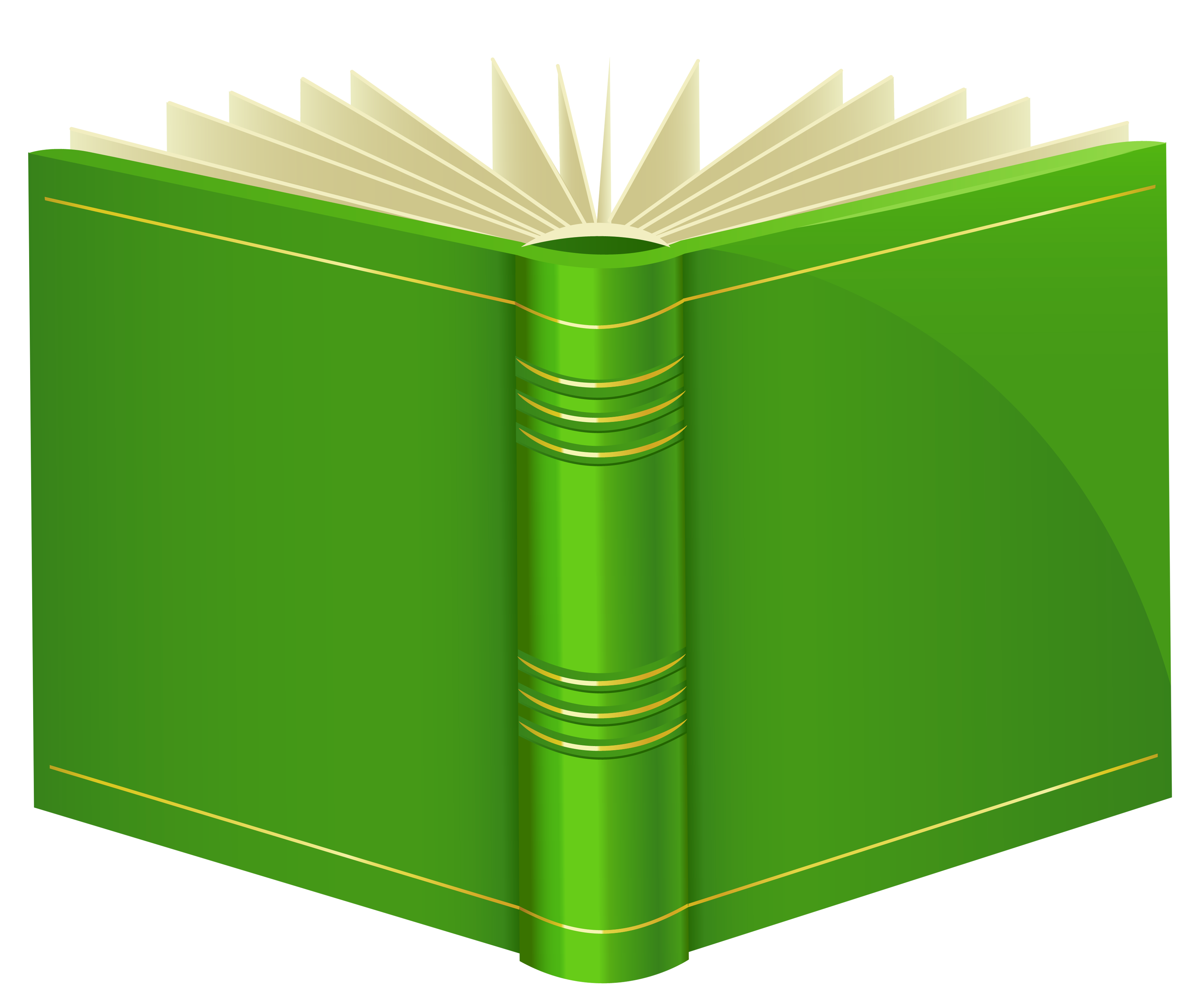 Open Green Hardcover Book Illustration - Free Vector