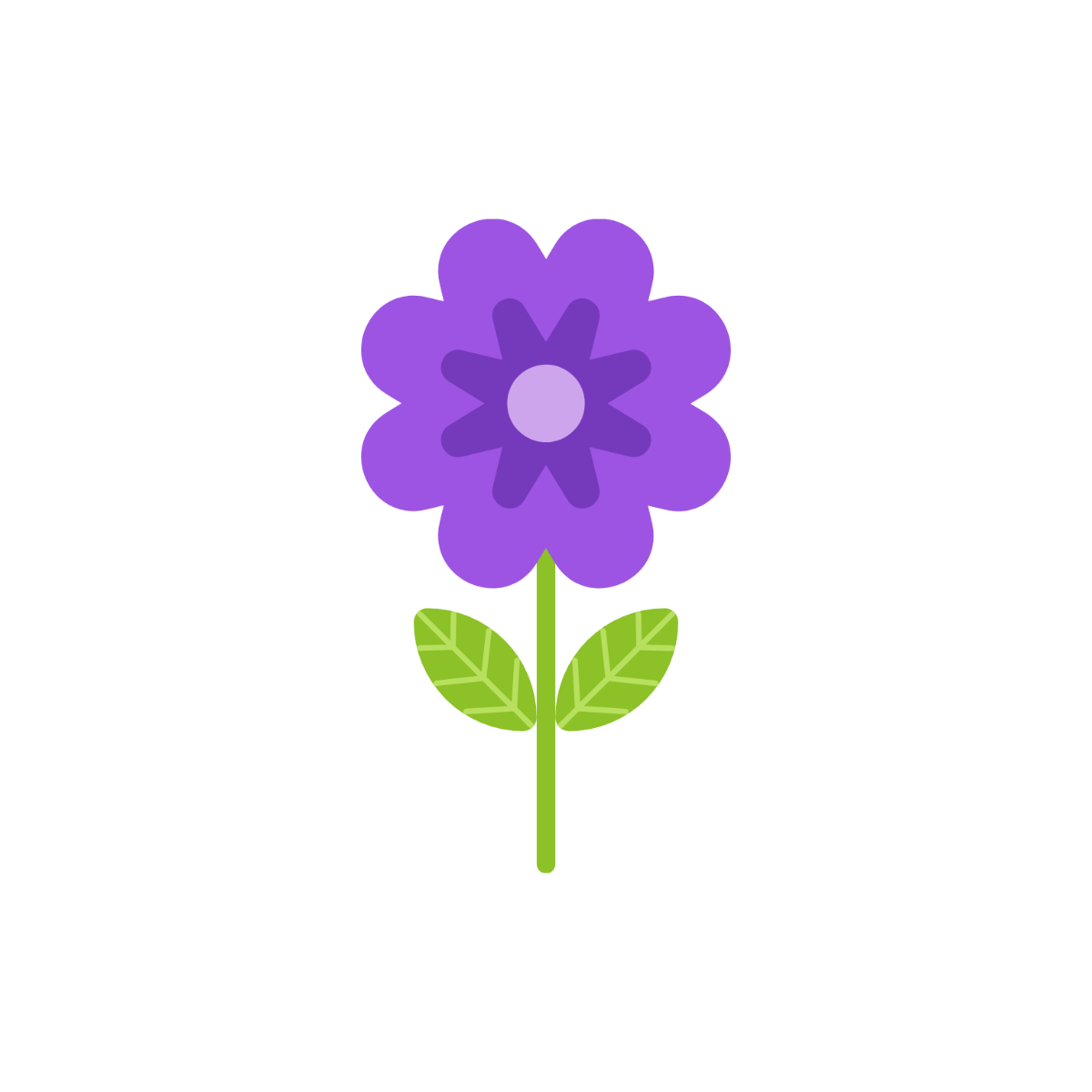 Purple Flower Vector Illustration | Free Graphic Icon