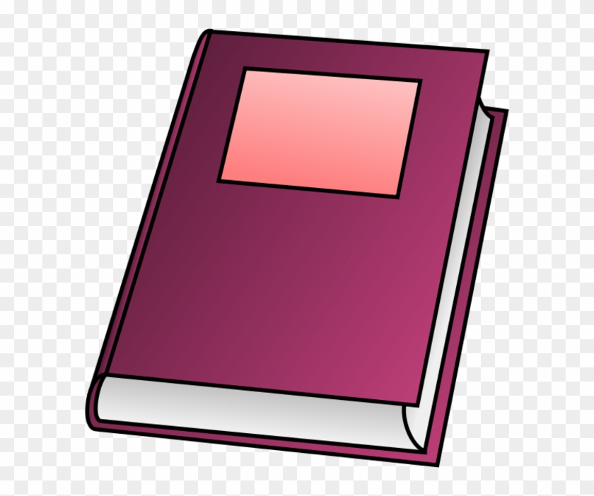 Purple Hardcover Book Illustration - Free Clip Art