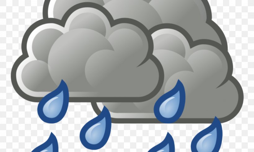 Vector illustration of a grey rain cloud with blue water droplets falling on a transparent background.