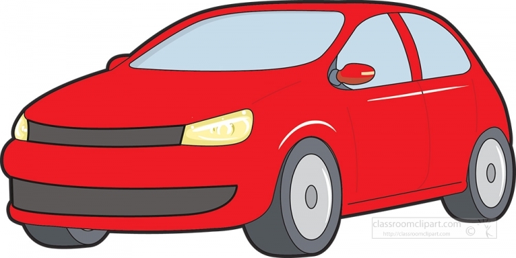 Red Car Clip Art - Free Cartoon Vehicle Illustration