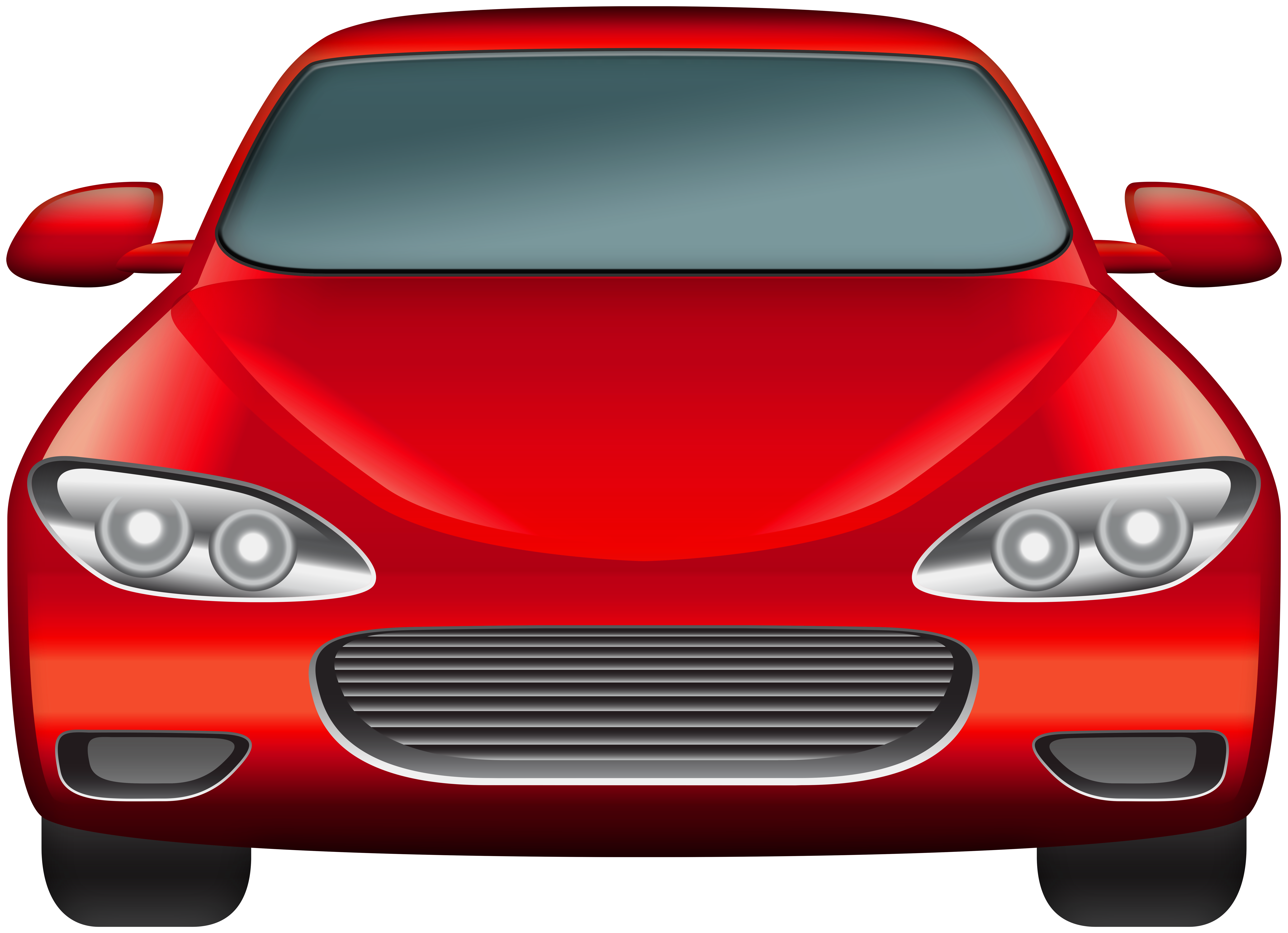 Red Car Front View - Free Vector Illustration & Clip Art