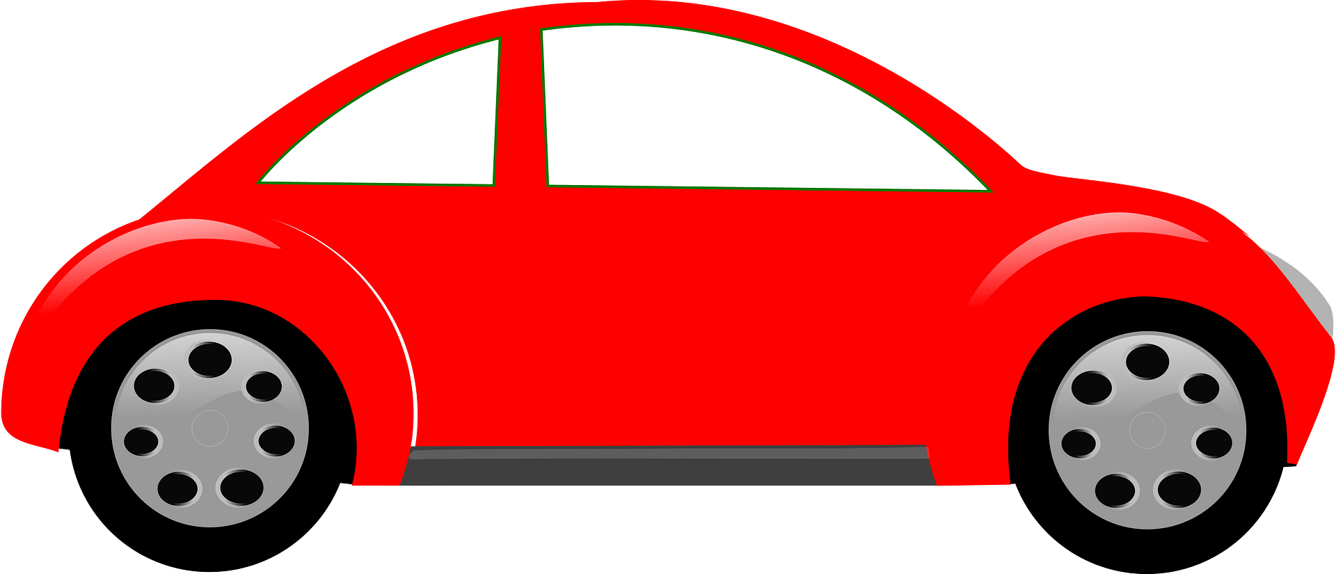 Red Car Side View Vector Illustration | Free Clip Art