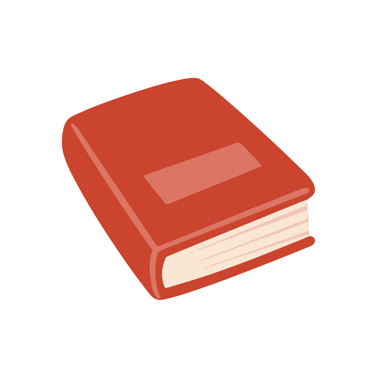 Red Hardcover Book Illustration | Vector Icon