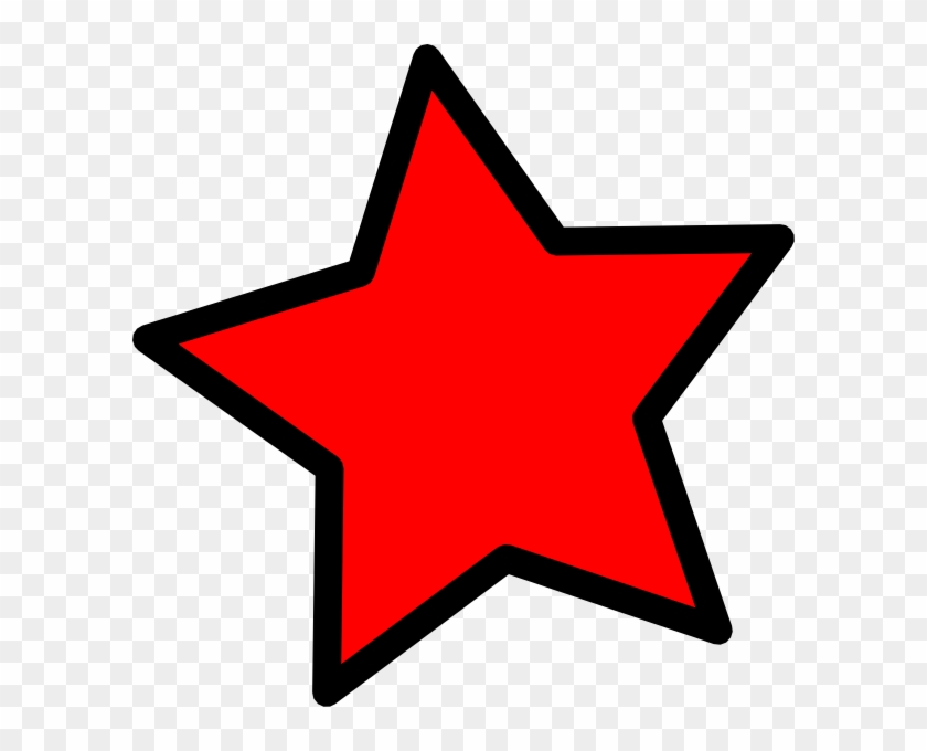Red Star Icon with Thick Black Outline - Free Clipart