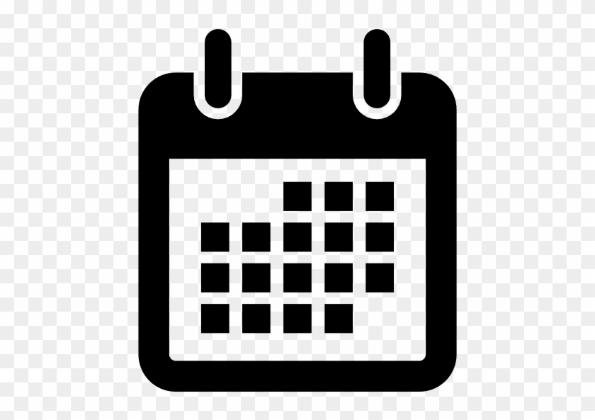Simple Black Calendar Icon for Web Design and Scheduling
