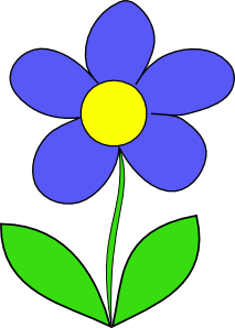 Simple Blue Flower Illustration | Free Clip Art & Vector