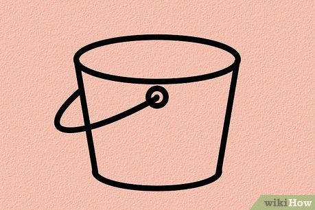 Simple Bucket Illustration: Line Art Drawing Guide
